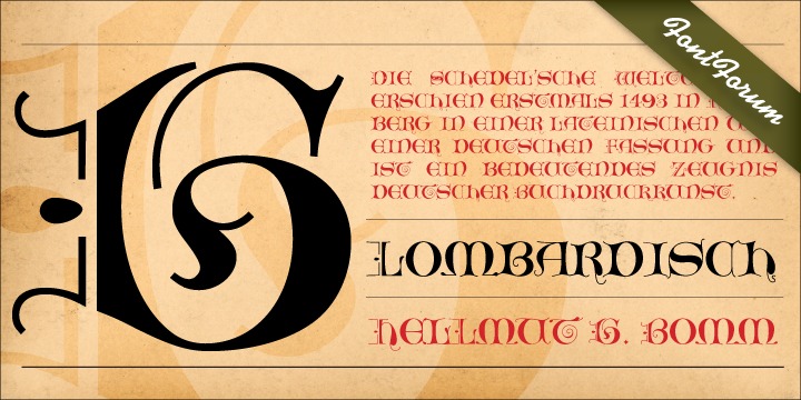 Шрифт HGB Lombardisch